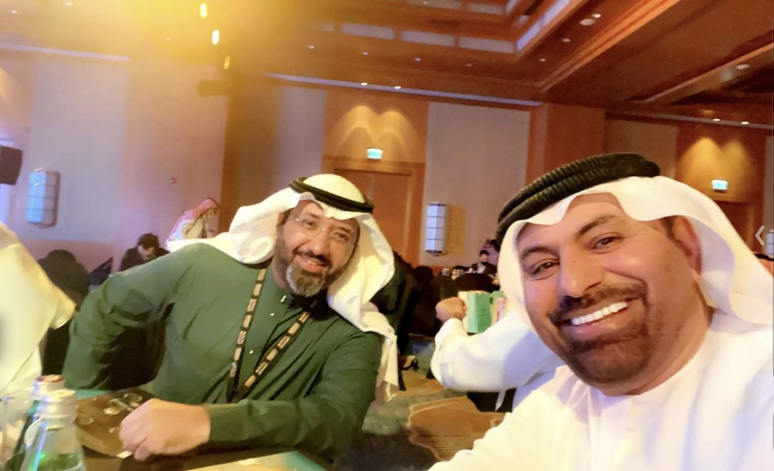 With colleagues on the circuit