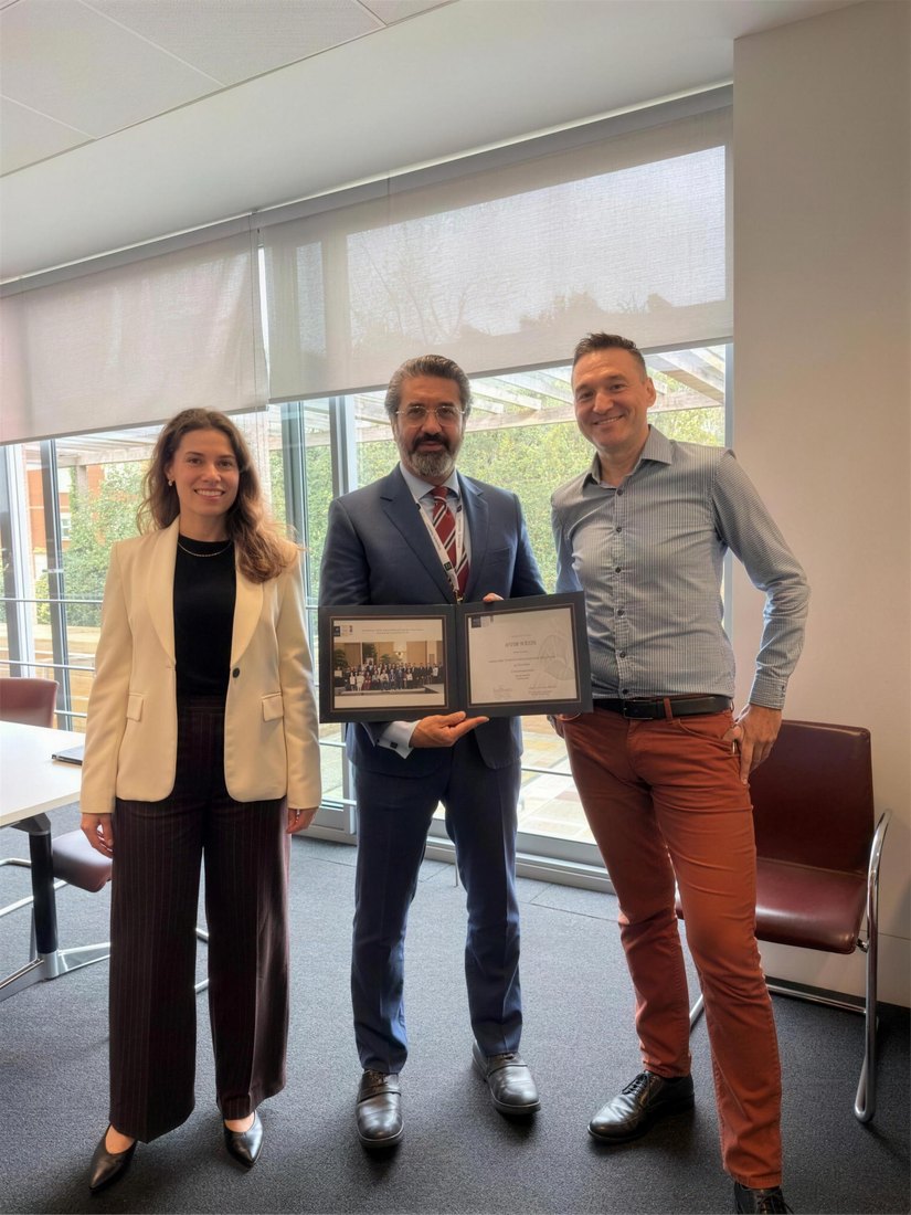 Receiving the programme certificate, Saïd Business School, Oxford 2026